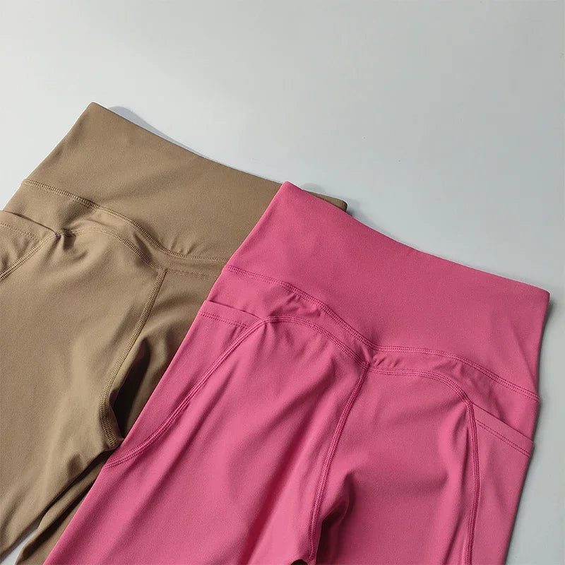 High Intensity Color Blocking Cross Back Integrated Yoga Set 2PCS Sports Underwear High Waist and Hip Lifting Fitness Leggings