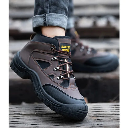 Lightweight Men Safety Botas Men Work Safety Shoes Anti-puncture Steel Toe Cap Non Slip Work Sneakers Male Indestructible  Boots