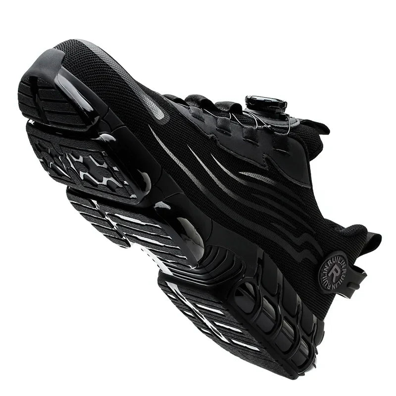 Men's Safety Shoes Air Cushion Protection Safety Boots Fashionable Casual Shoes Breathable Odor Protection Men's Work Shoes