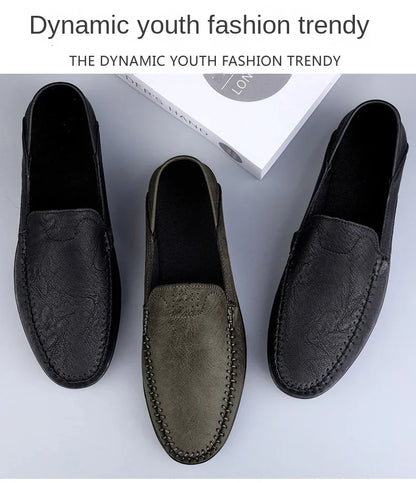 2025 shoes men's lazy one-pedal spot solid color men's shoes summer men shoes British cross-border large-size casual