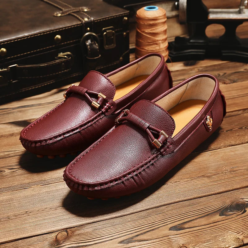 Summer Mens Fashion High Quality Outdoor Casual Leather Shoes Comfortable Breathable Classic 2024 New Slip on Men's Shoes