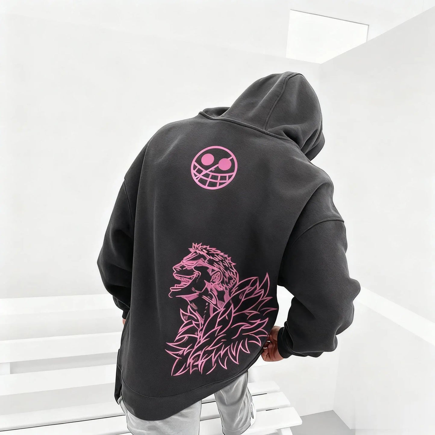 Oversized Anime One Piece Zoro Hoodie Jacket Men Women Streetwear Casual Pullover Sweatshirt Spring Autumn Y2k Long Sleeves Tops