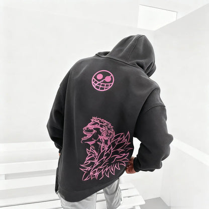 Oversized Anime One Piece Zoro Hoodie Jacket Men Women Streetwear Casual Pullover Sweatshirt Spring Autumn Y2k Long Sleeves Tops