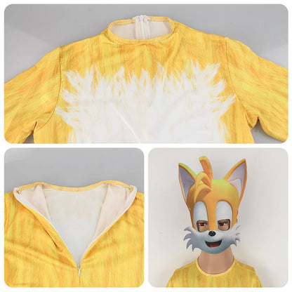 Jumpsuit Cosplay Halloween Children Party Carnival Anime Game Clothes With Mask