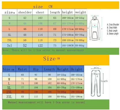 2025Spring and Autumn men's casual suit hooded sweatshirt and sweatpants 2-in-1 comfortable suit suitable for both men and women