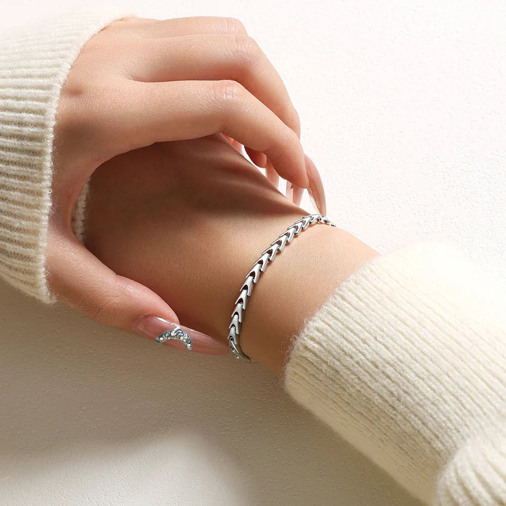S925 Sterling Silver Trendy Punk Cuban Chain Hip Hop Style for Women Men Yellow Gold Plated Kpop Bracelet Party Jewelry
