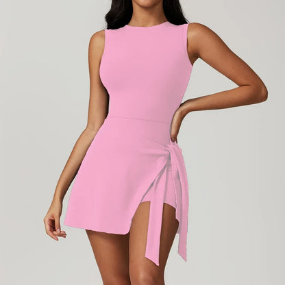 Tennis Skirts Sports Dress Golf Gym Yoga Dresses Women Girl Running Workout Long Skirt Fitness One Piece Dress