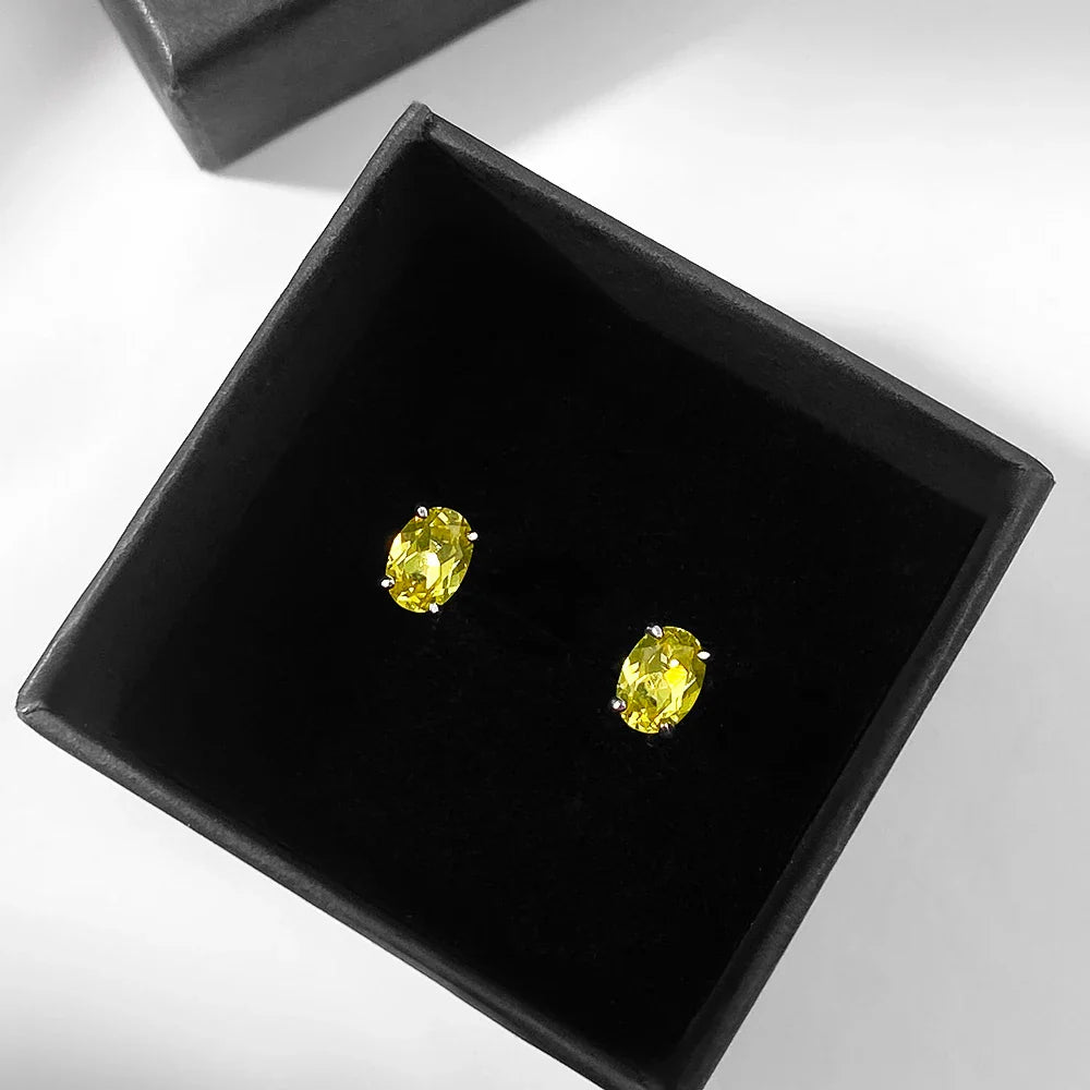 5*7mm Oval Cut Ruby Emerald Moissanite Stud Earrings Lab Grown For Women Man Unisex Gemstone Party 925 Silver Earring Gift