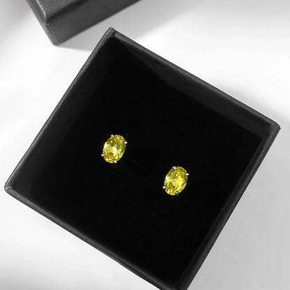 1-4CT Oval Cut D Color Moissanite Diamond Stud Earrings GRA Certified For Women Unisex Gemstone Party 925 Silver Earring