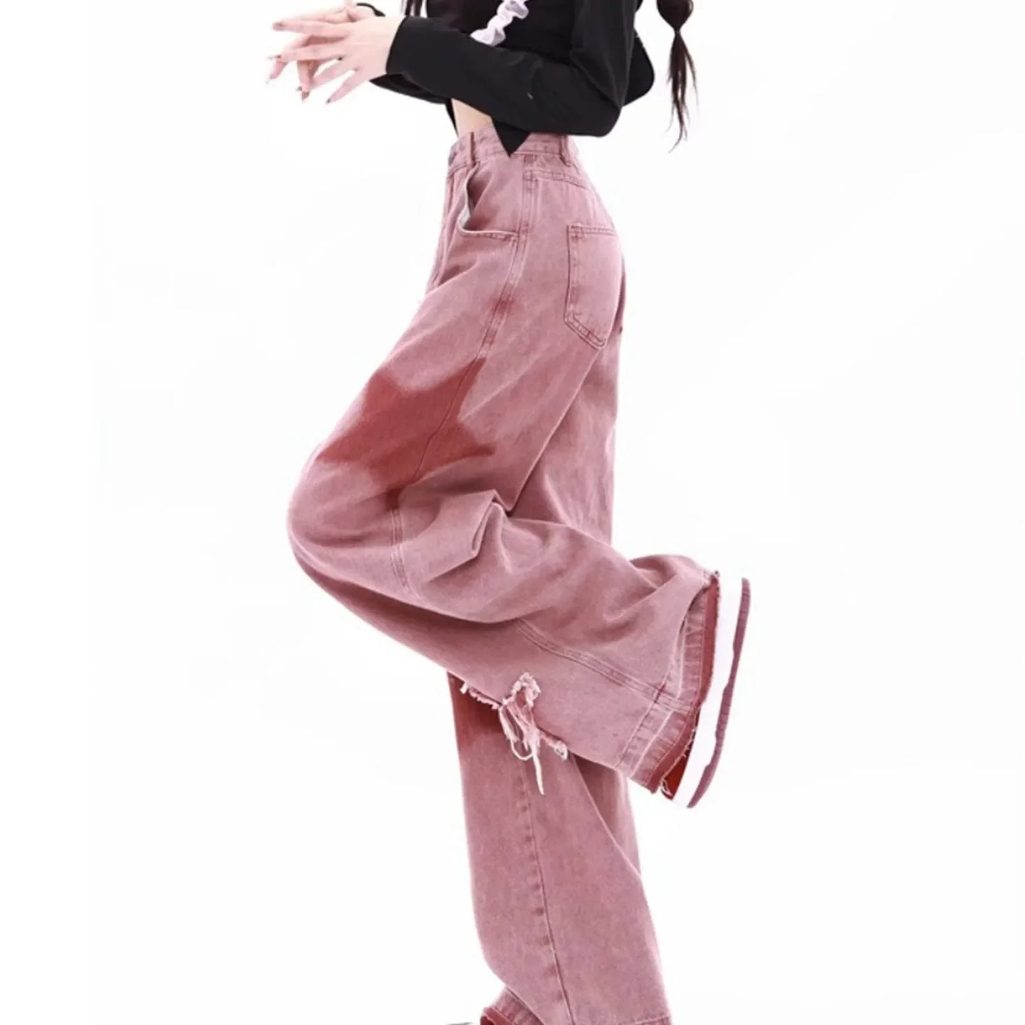 Y2k Harajaku Fashionable Loose Wide Leg Pants