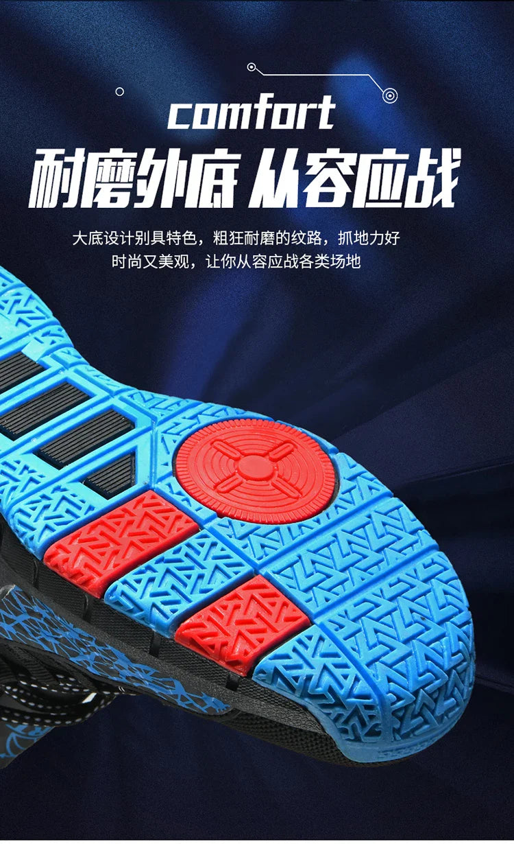 Kids Basketball Shoes Anti-slip High-Top Basketball Combat Boots Boys Girls Cushioned Trainers Children‘s Ankle Support Sneakers