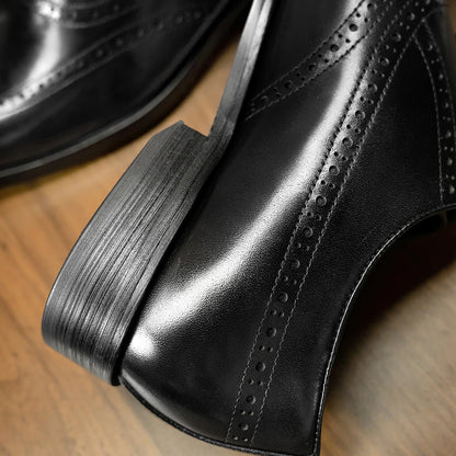 Men Casual Dress Shoes Patchwork Oxford Genuine Leather Formal Shoes for Male Party Dinner British Footwear