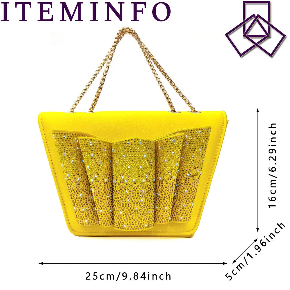Shoes Matching Bag With Applique Mature African Ladies Super High Heels Sandals for Party Fashionable Italian Women