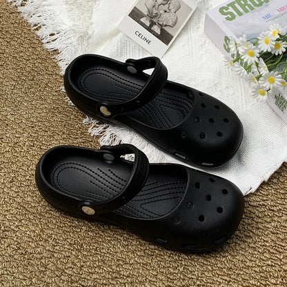 Kids'Casual Sandals EVA Summer Fashion Outdoor Soft Bottom Children Breathable Anti-slip Beach shoes Black White Size 36-41