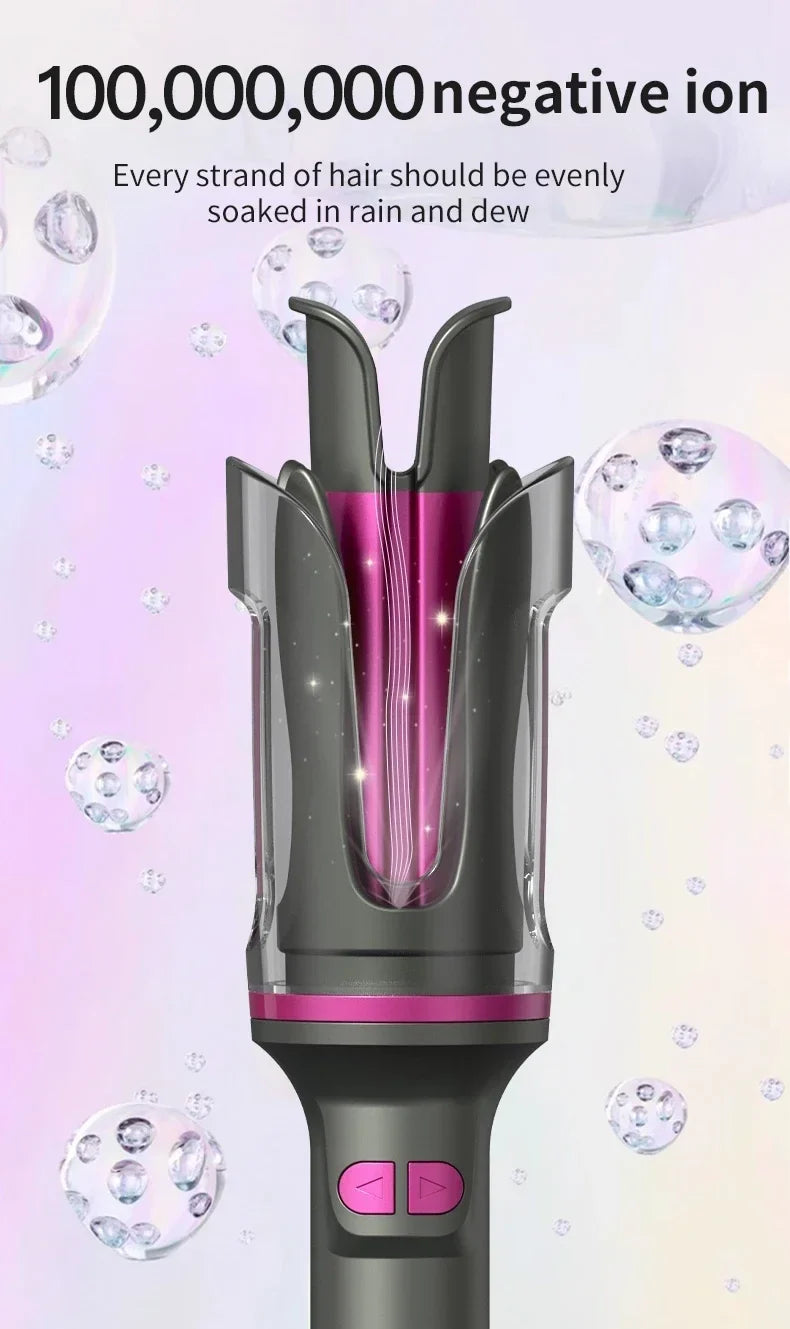 Automatic Curling Iron 32MM Double Slot Negative Ion Portable Hair Curler Constant Temperature Anti Hot Styler for Travel