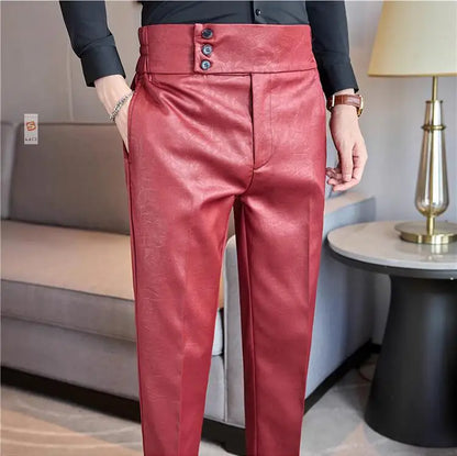 Men Boutique Bright Jacquard Suits Pants Male Formal Wear Trousers Quality Men Business Casual Pants High Waisted Suit Trousers