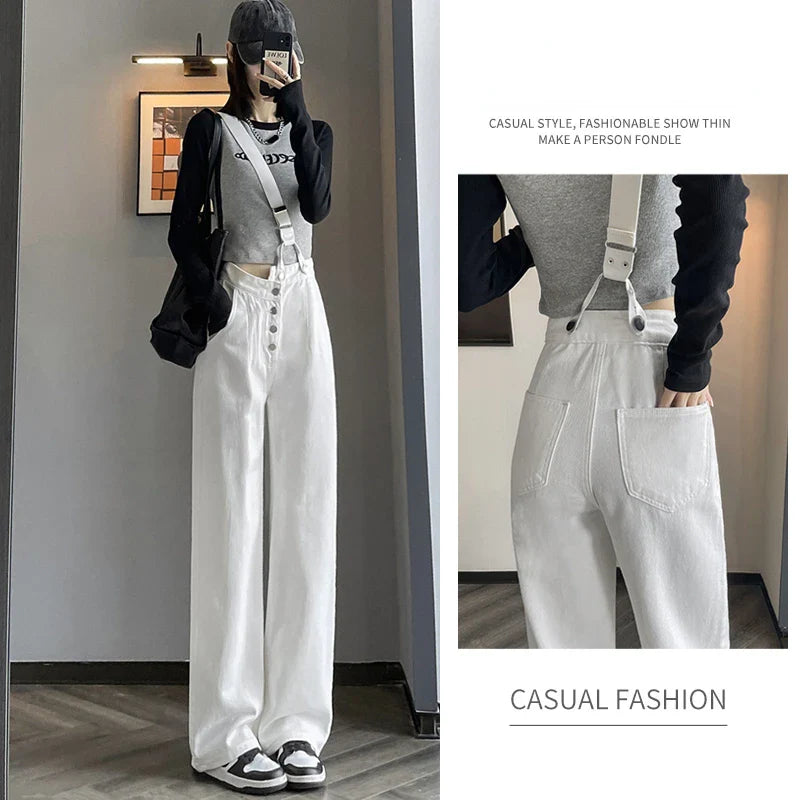 Women Jeans Fashion Female Vintage Hight Waist Casual Trousers