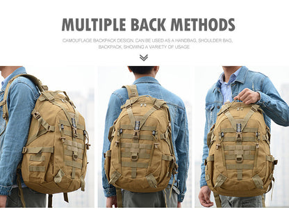 40L Tactical Backpack for Men Camping Hiking Backpacks Reflective Outdoor Travel Bags Survival Molle Climbing Rucksack Bag