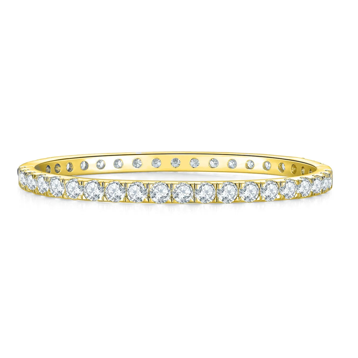 Real GRA Certified D Color 4mm 0.3CT Full Moissanite Bangle Bracelet for Woman Party S925 Sterling Silver Diamond Bracelets