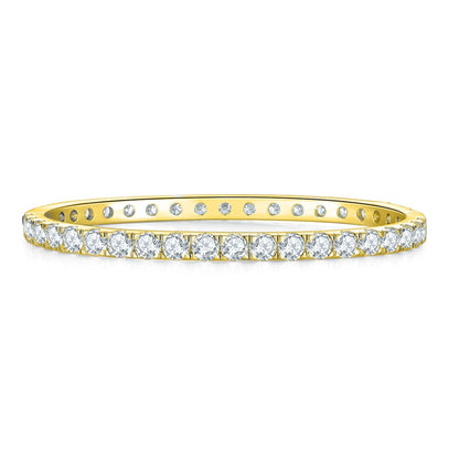 Real GRA Certified D Color 4mm 0.3CT Full Moissanite Bangle Bracelet for Woman Party S925 Sterling Silver Diamond Bracelets
