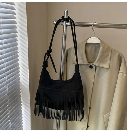 Fringed Interior Compartment Tote Bags Sewing Thread Large Capacity 2024 Hot Sale Bags for Women Zipper Pu Women's Handbags