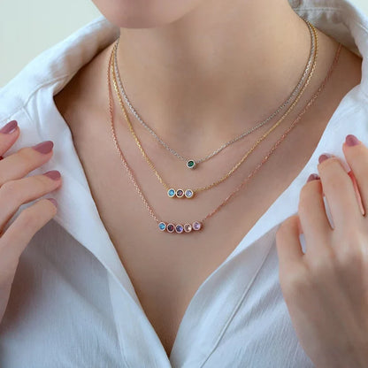 Stainless Steel Charm Crystal Necklace Pendant Birthstone Charms For Jewelry Making Women Earrings DIY Accessories