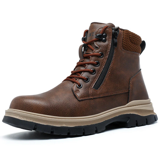 Protection Safety Shoes Men's Anti-smash Anti-puncture Wear Resistance Work Boots Anti-slip Sole Indestructible Safety Shoes