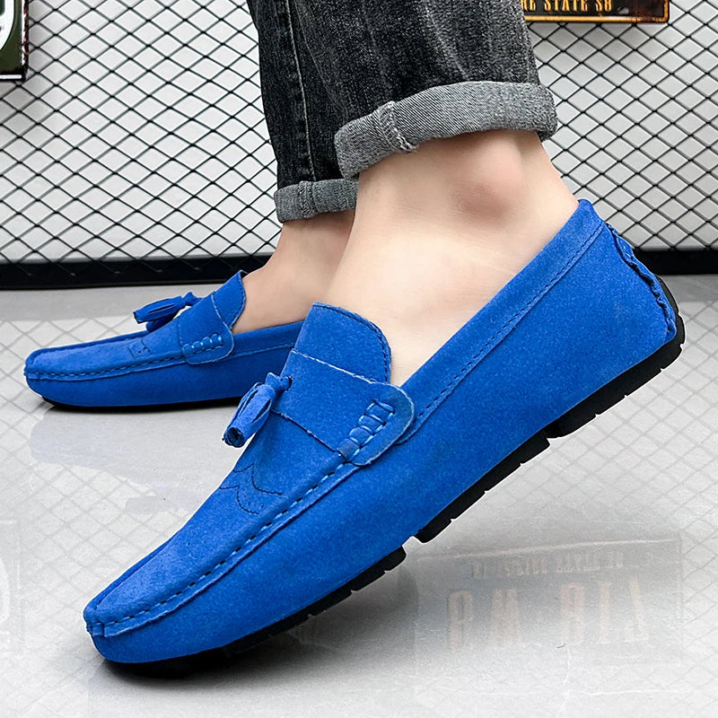 Loafers Men Casual Shoes Tassel Brogue Shoes Men Loafers Moccasins Breathable Slip on Big Size Driving Loafers for Men Shoes