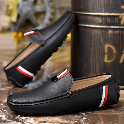 Men's Loafers High Quality Anti-slip Casual Shoes Men's Leather Loafer Outdoor Breathable Lightweight Soft Driving Shoes