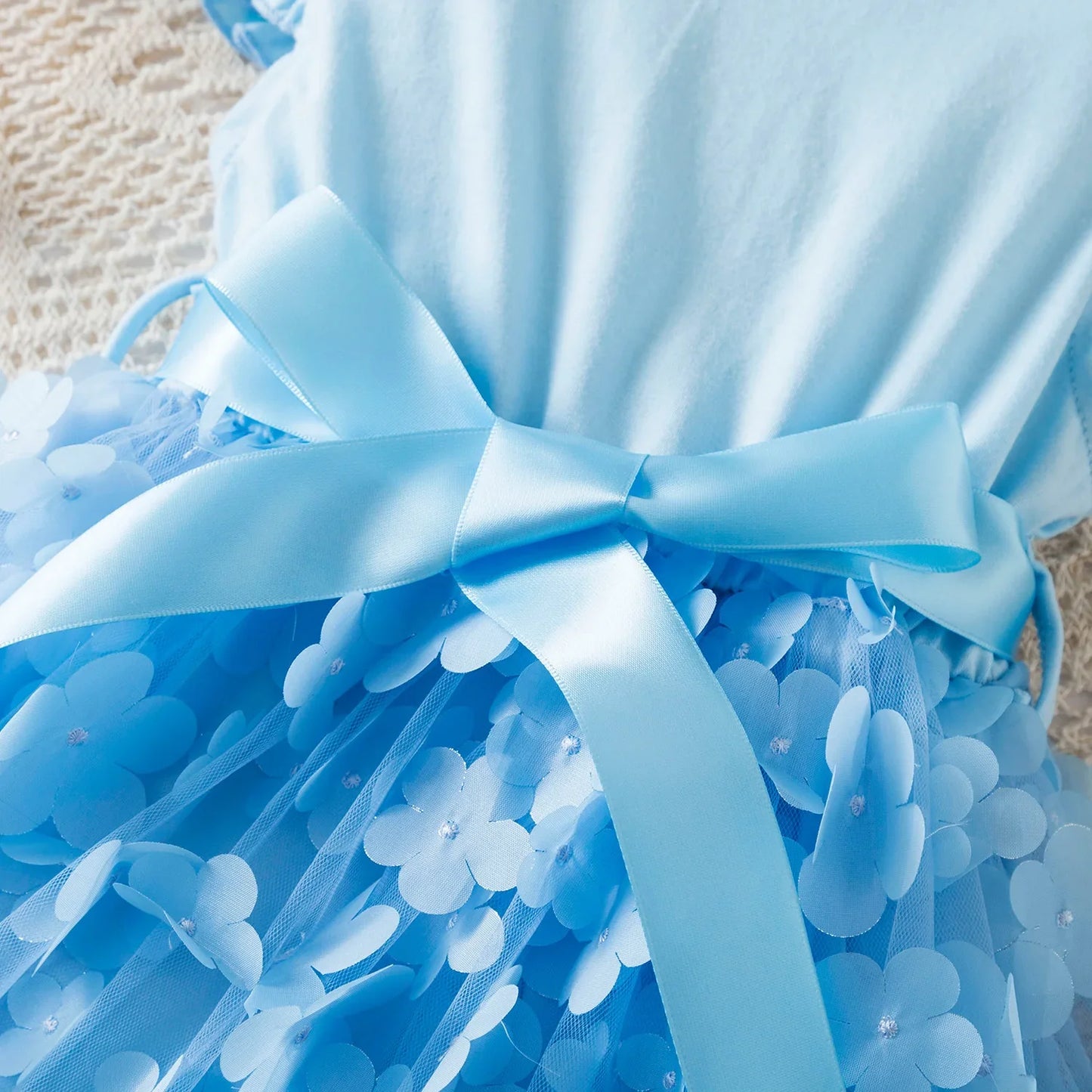 Girls Summer Dress Cartoon Bow Tutu Dress 3D Butterfly Cute Cotton Party Casual Dress for Baby 2-6 Years