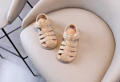 1-6 Years Children Summer Outdoor Beach Shoes Girls Princess Vintage Suede Sandals for Kids Boy 2026 New Arrival Footwear I01121