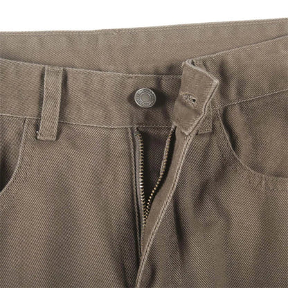 Men Baggy Wide Leg Jeans 100%Cotton Spring Casual Denim Pants Loose Straight Comfort Breathable Fashion Streetwear Male Trousers