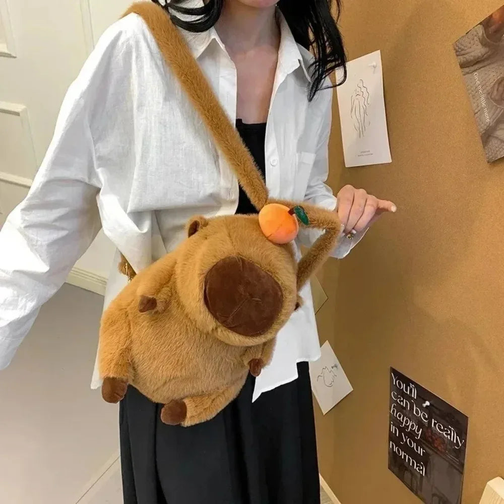 Backpack Kawaii Fashion Plushie Doll Fur Bag Children's Bag Shoulder Bag Mini Knapsack Bags Gifts For Girlfriend