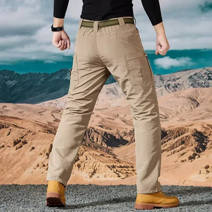 Men Casual Cargo Pants 2025 New Male Summer Tactical Wear Resist Quick Dry Outdoor Trousers Multi Pockets Hike Work Trousers