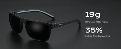 Polarized Sunglasses for Men Lightweight TR90 Frame UV400 Protection Square Sun Glasses