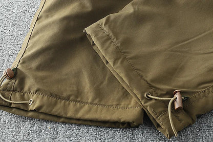 Waterproof Windproof Fleece-Lined Outdoor Pants Men's Straight-Leg Casual Trousers With Multiple Pockets For Winter