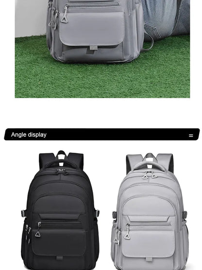A Multi-layer Waterproof And Stylish Backpack Oxford Large-capacity Simple Commuter Out-of-town Student Backpack
