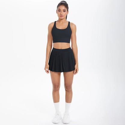 2pcs New Sexy Yoga Set Backless Cross Straps Sports Bra Fashion Breathable Culotte Yoga Shorts With Pocket Gym Women Sports Set