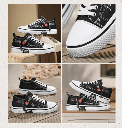Men's plus size casual Canvas shoes summer soft-sole non-slip outdoor walking shoes fashion youth sports board shoes flat shoes