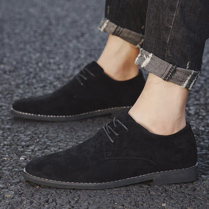 Sapatos Masculinos Derby de Luxo, Sapatos de Couro de Camurça de Alta Qualidade para Homens, Sapatos Casuais de Negócios, Sapatos de Amarrar Masculinos para Festas e Casamentos, Tamanho Grande