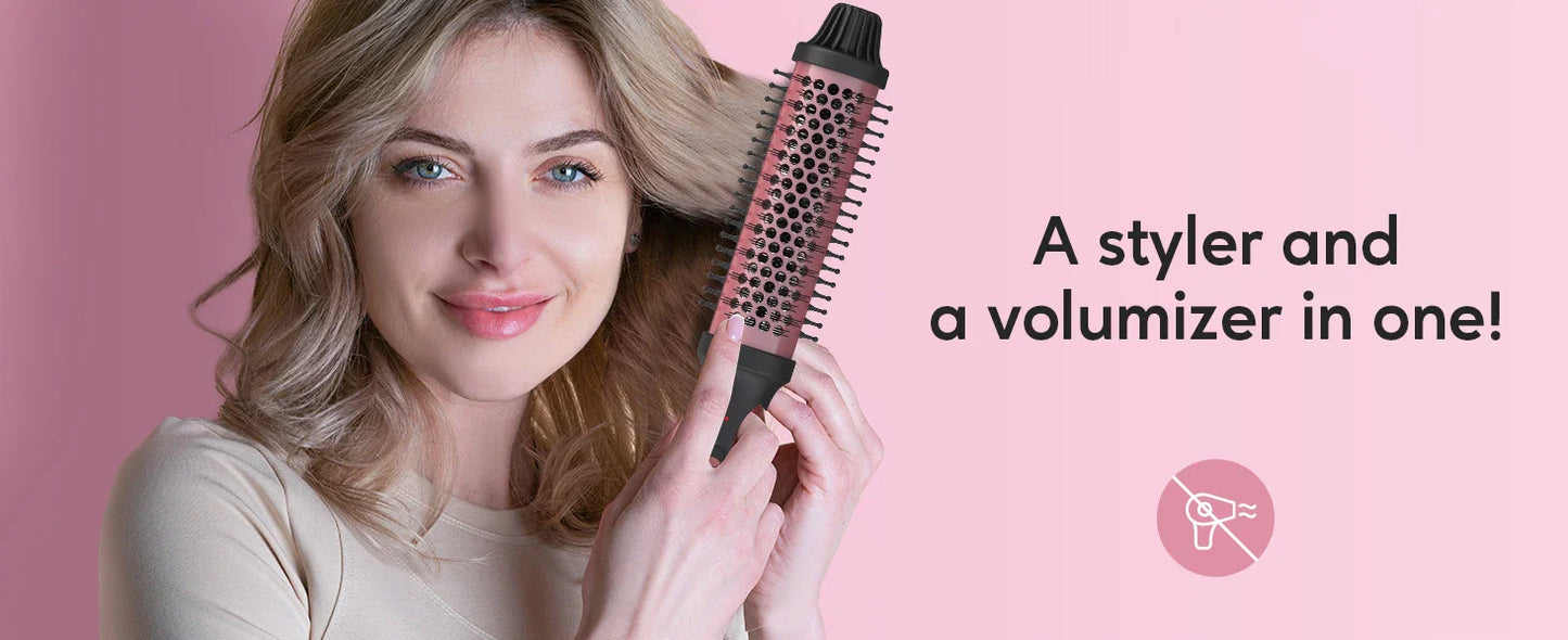 Curling lron Brush 2 in 1 Electric Hair Comb Negative lon Hair Dryer Styling Appliances Portable Professional Hair Strai