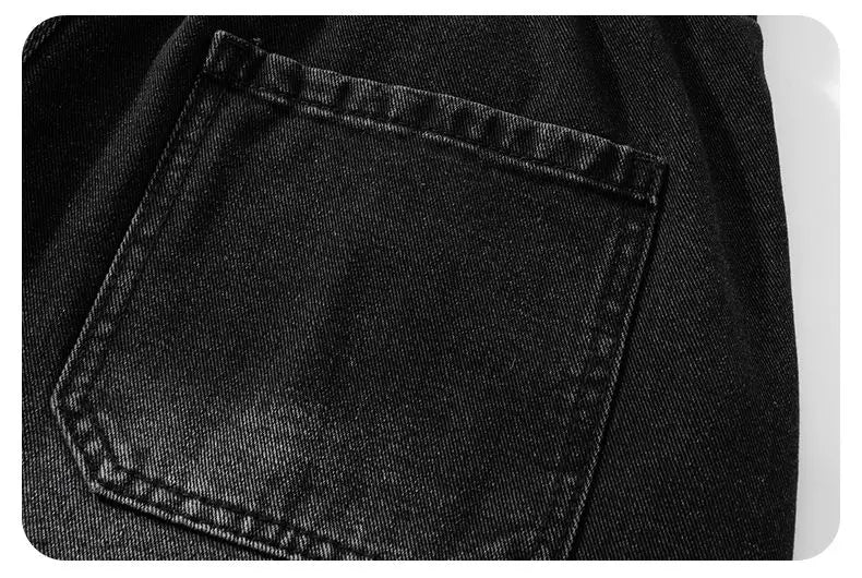 Men's Denim Shorts Summer Loose Vintage Hip-hop Cargo Moto Short