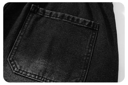 Men's Denim Shorts Summer Loose Vintage Hip-hop Cargo Moto Short
