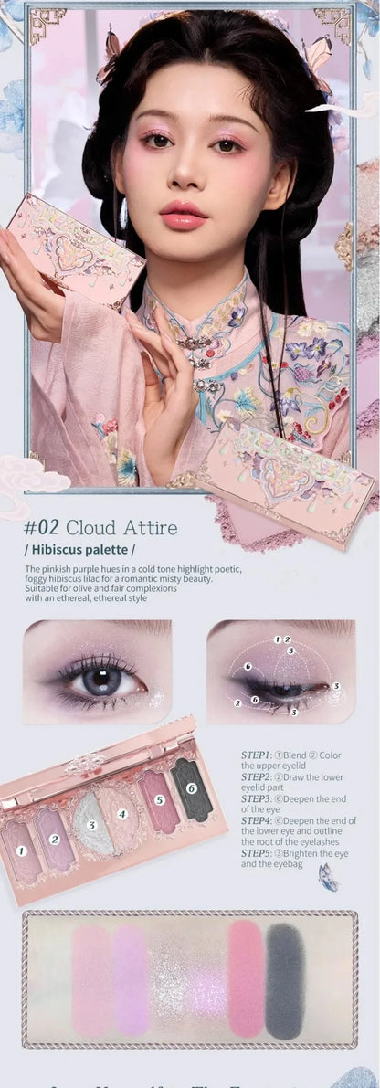 Makeup Set Flower Knows Butterfly Cloud Collar Collection Makeup Gift Set Includes Eyeshadow Blush Lipstick Vegan&Cruelty-Free