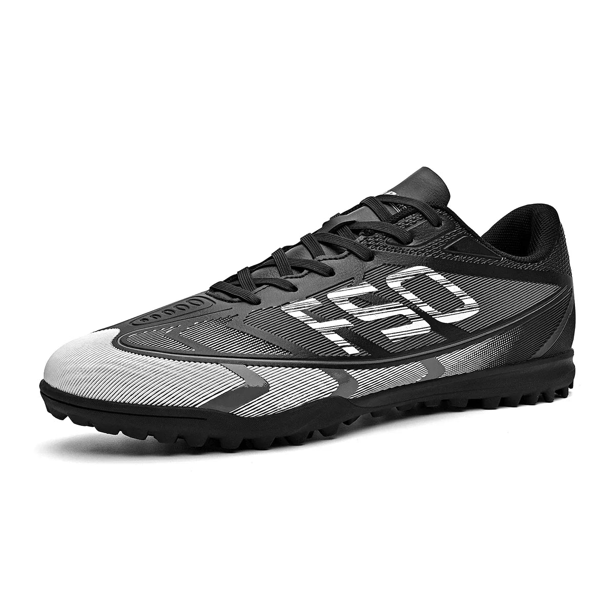 Premium turf soccer shoes, unisex, TF and FG, anti-slip and wear-resistant, available in two colors to choose from. stitching