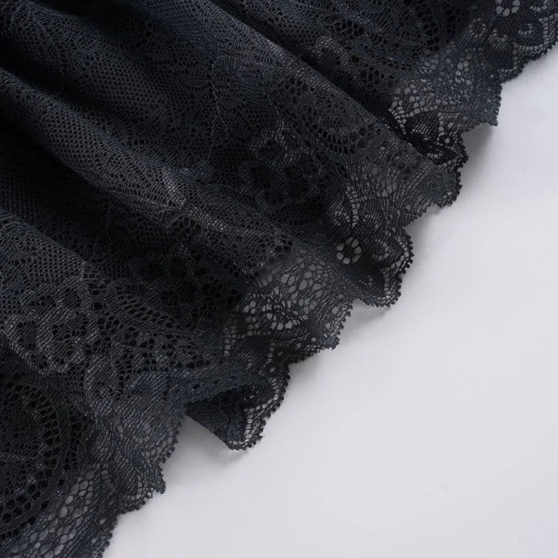 Sweet Cute Lace Fluffy Cake Skirt Korean Casual Elastic Low Waist Mini Skirt Y2K Women Clothing Summer Harajuku 2026