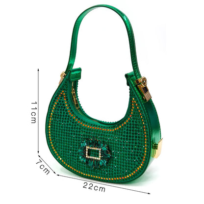 Elegant Nigerian Women’s Italian Design Black Heels and Handbag Set With Rhinestone Accents for Wedding and Party