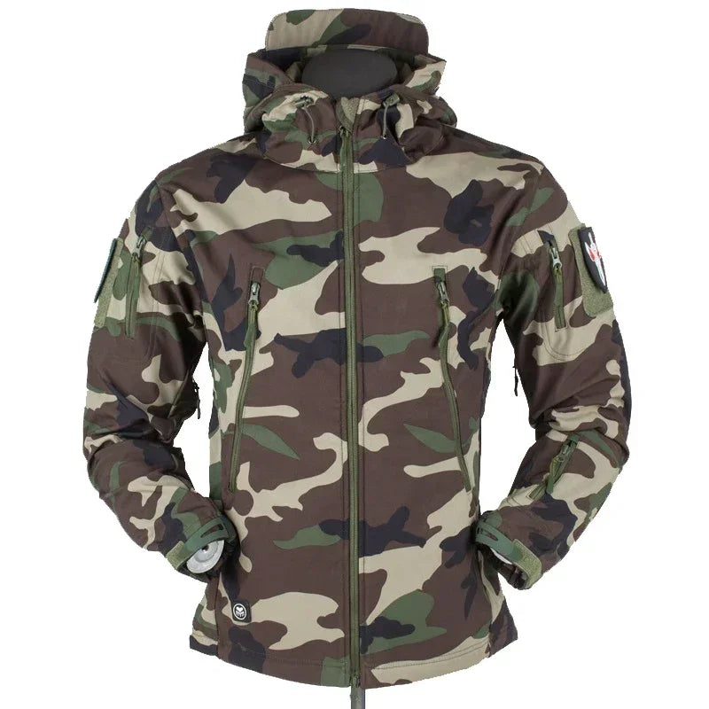 Military Waterproof Jacket Men's jacket Outdoor Soft Fleece Women's Windproof Breathable Thermal Hooded Suit Jackets
