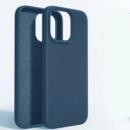 Luxury Liquid Silicone Phone Case For iPhone 15 13 12 11 14 Pro Max Bumper Cover 15 Plus Shockproof Protective Cases Accessories