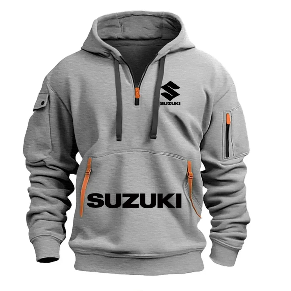 men's hoodie, casual outdoor sports hoodie and a warm motorcycle sweatshirt for autumn and winter